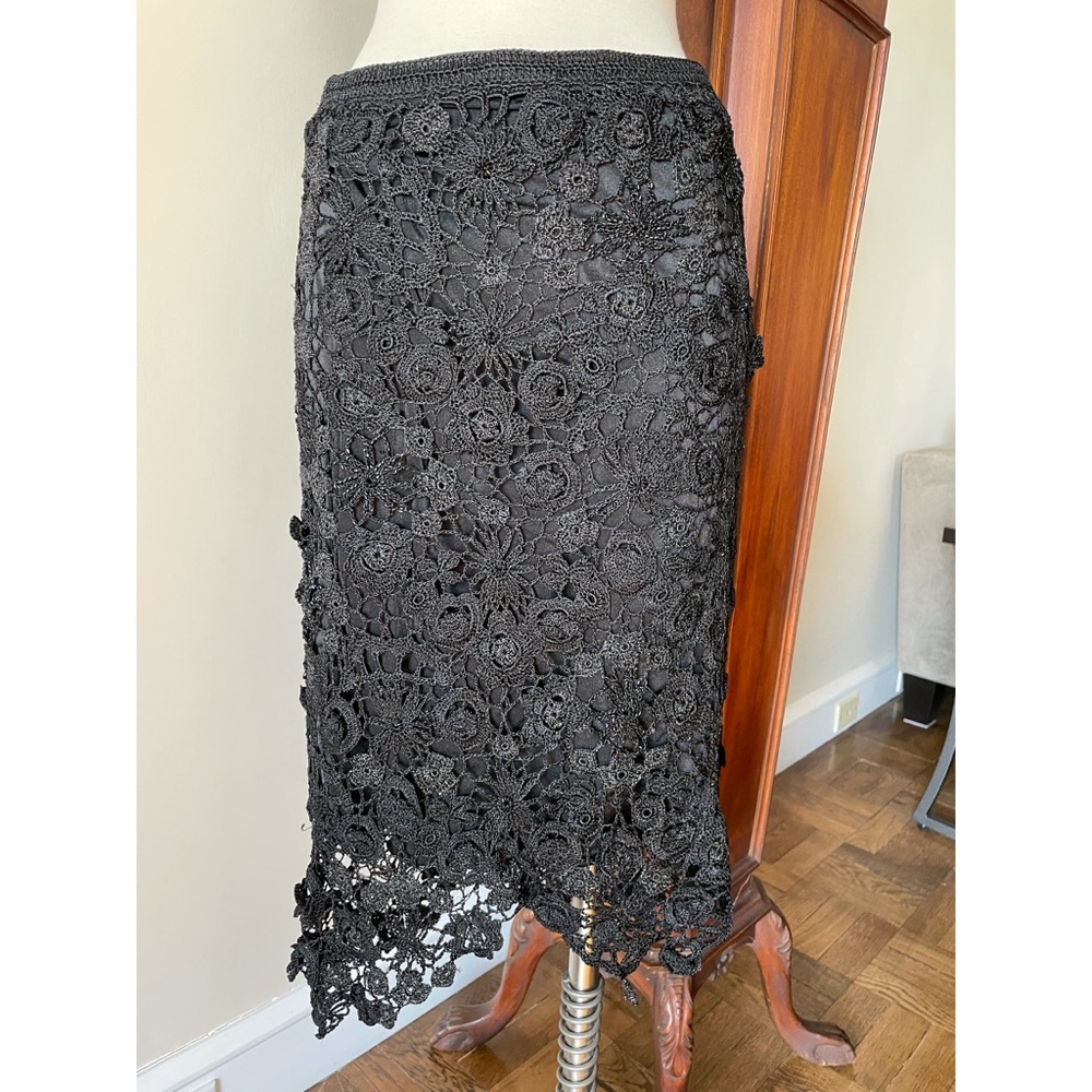 Karen Millen Hand Crochet w 3D flowers & beading